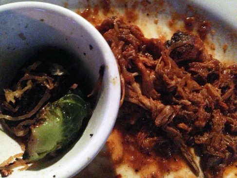 Image of pulled Pork BBQ with Brussels Sprouts 