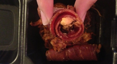 Image of inside of prosciutto-wrapped jalapeño popper